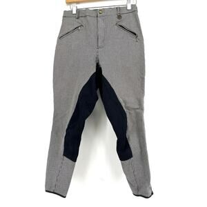 Royal Highness Women's 4-6 Check Equestrian Jodhpurs Riding‎ Pants Suede Seat